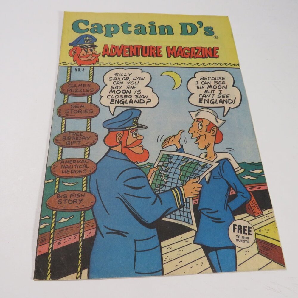 Captain D's 1983 Restaurant Exciting Adventures no 8 Comic Book Graphic Novel